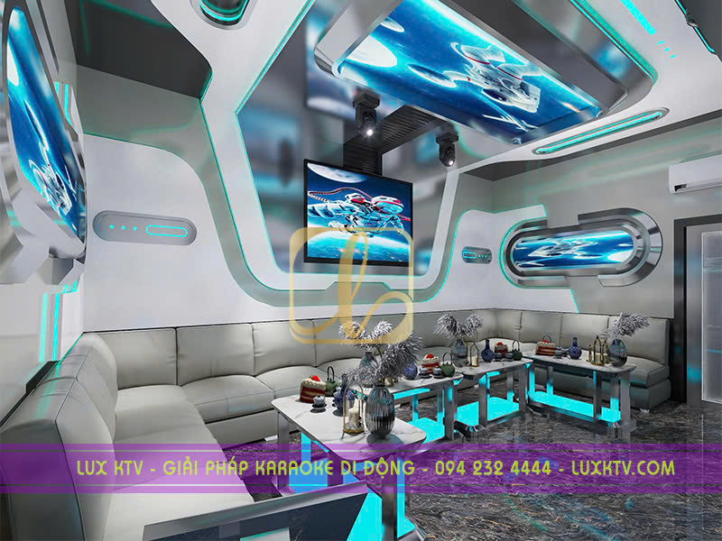 Thiết kế container karaoke sân vườn