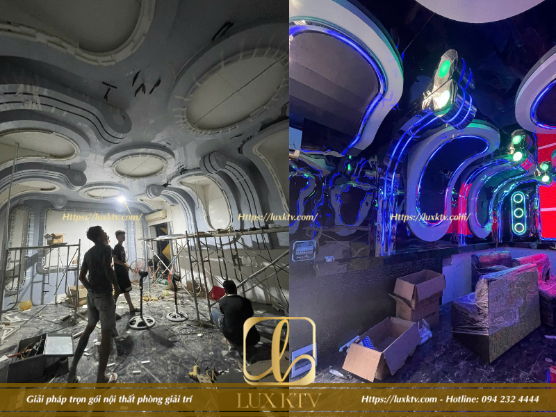 Mẫu phòng karaoke container đơn giản nhưng hiện đại